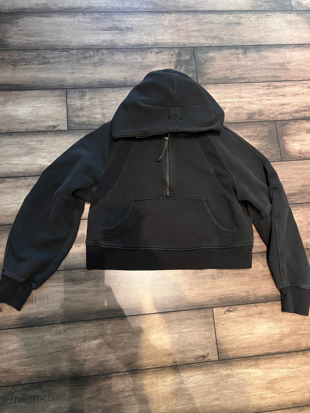 Lululemon Scuba Oversized 1/2 Zip Hoodie Black Women’s xs small - Picture 3 of 9
